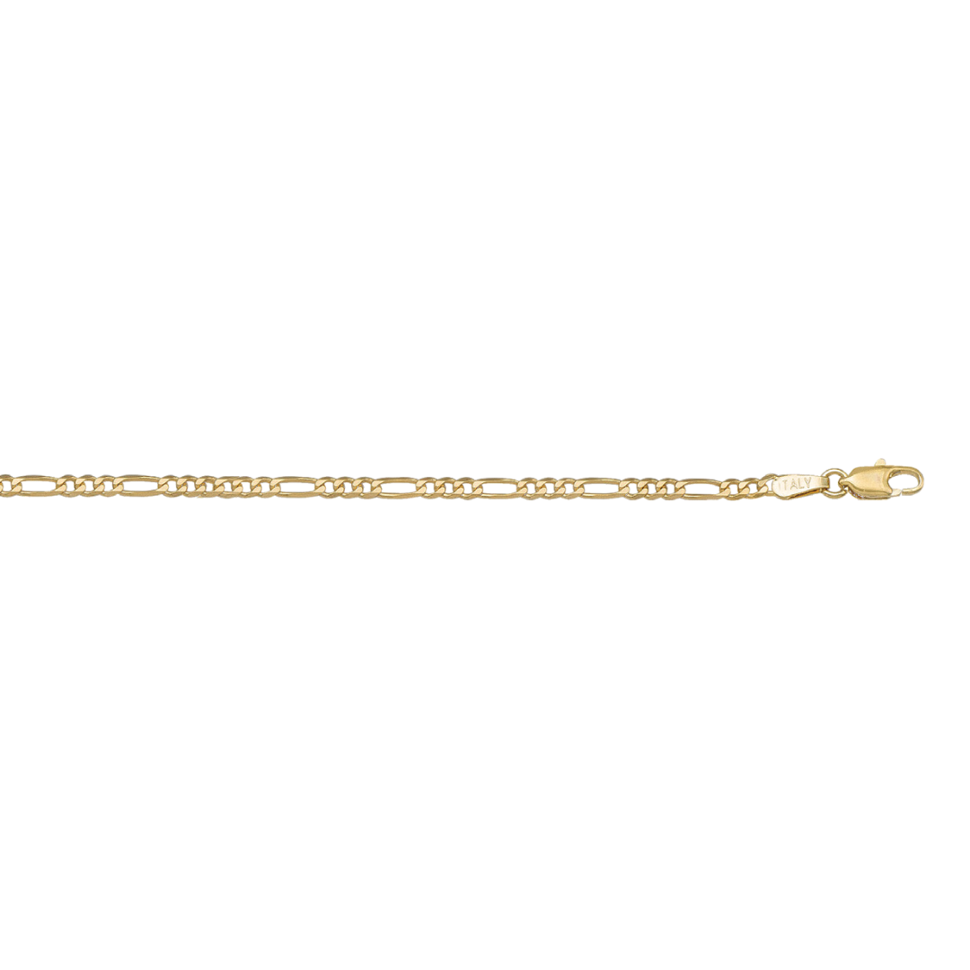 Solid Figaro Chain 2.4mm